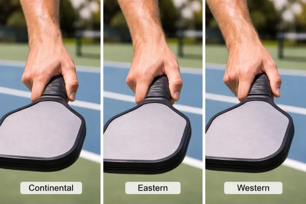 Continental-vs-Eastern-vs-Western-Grip-Pickleball-Paddle