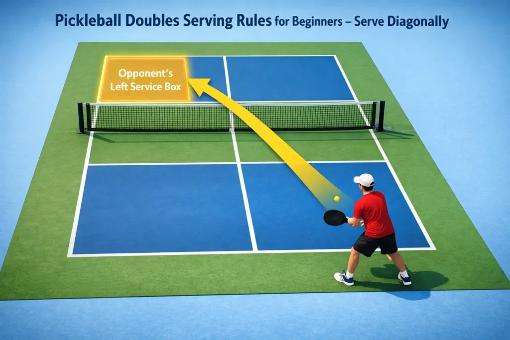 pickleball doubles serving rules for beginners underhand serve