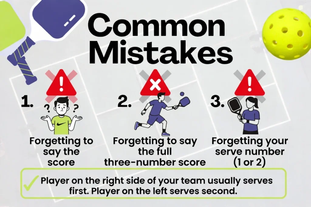 Common Mistakes in pickleball Scoring                             