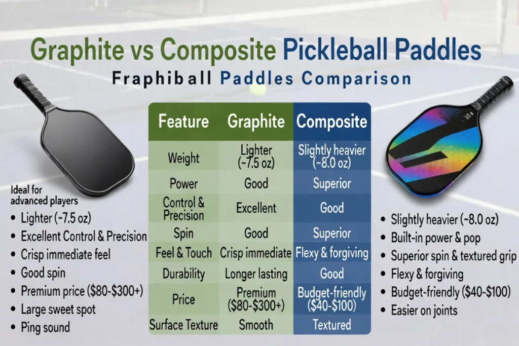 Graphite-vs-Composite-Pickleball-Paddles-Comparison