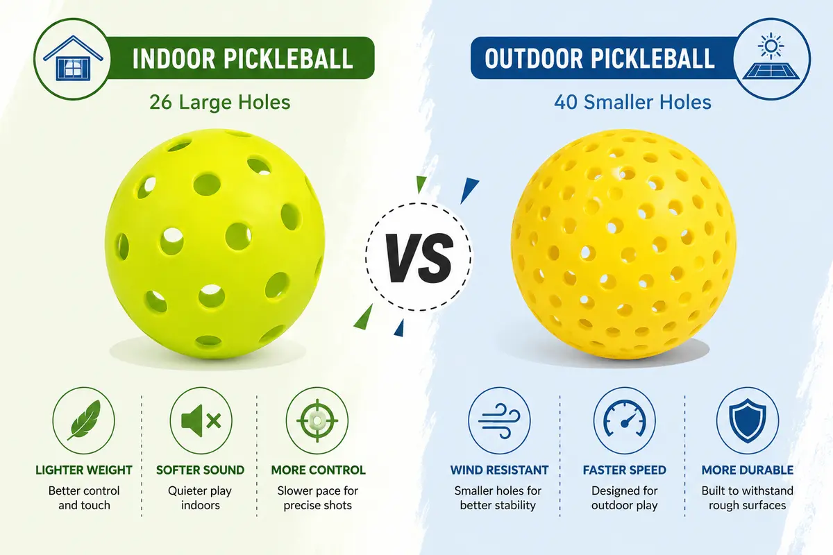 indoor vs outdoor pickleball ball