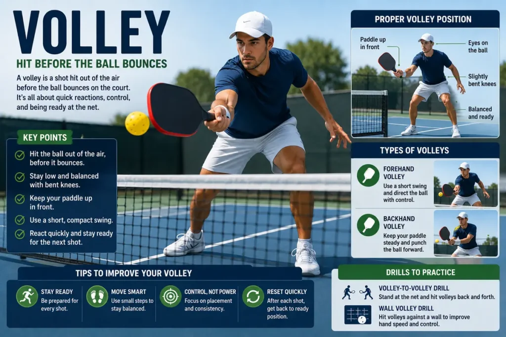 Pickleball volley technique