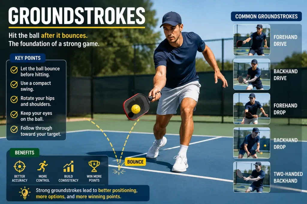 Pickleball groundstroke techniques